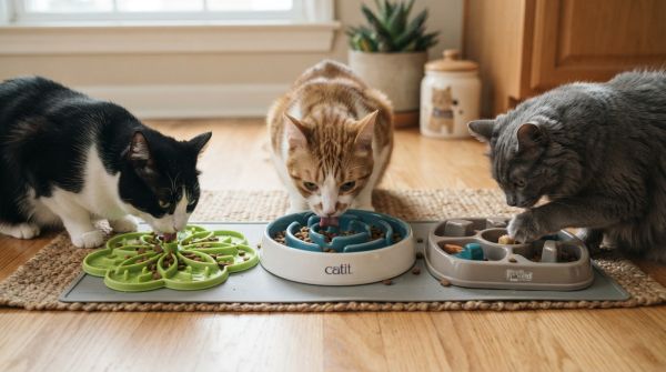 Top gamelles anti-glouton pour freiner l’appétit excessif des chats